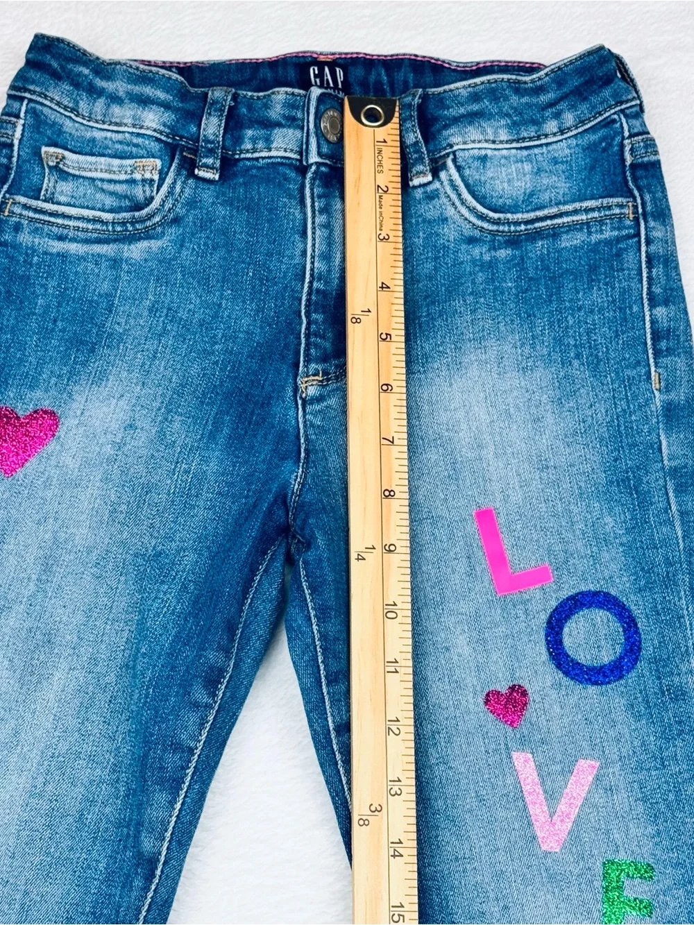 GAP lot of 2 girls pants. Both size 12. Corduroy. High rise. Flare. Glitter.